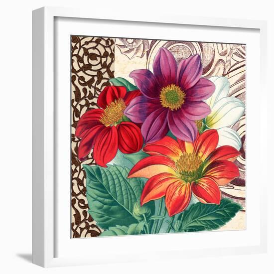 Dahlias-Piddix-Framed Art Print