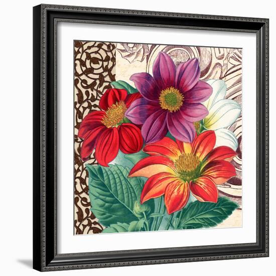 Dahlias-Piddix-Framed Art Print