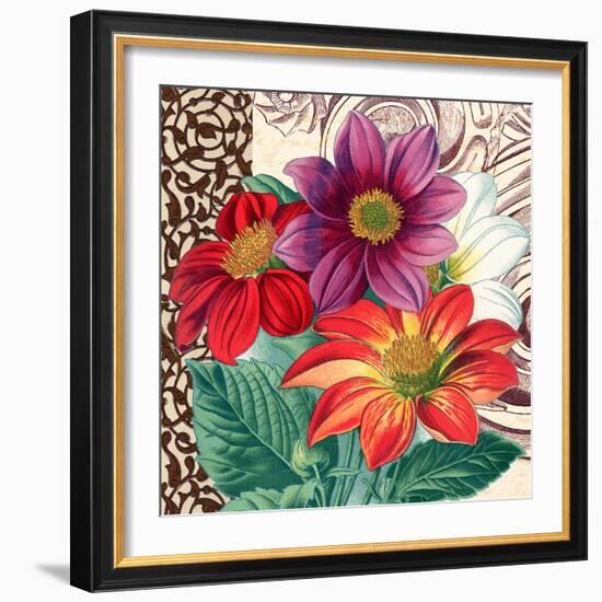 Dahlias-Piddix-Framed Art Print