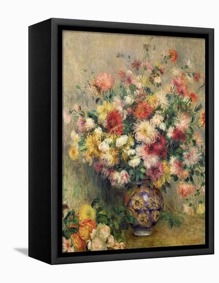 Dahlias-Pierre-Auguste Renoir-Framed Premier Image Canvas