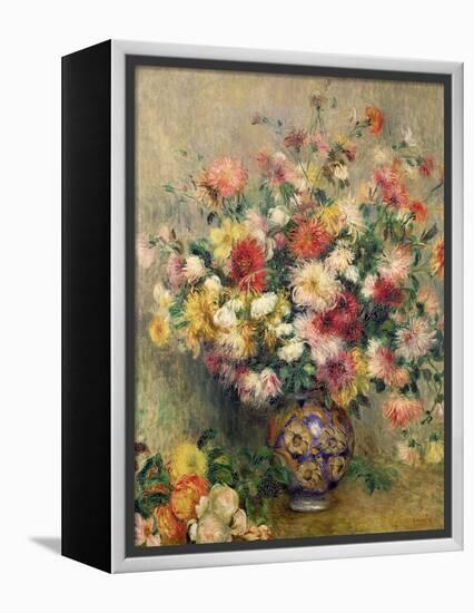 Dahlias-Pierre-Auguste Renoir-Framed Premier Image Canvas