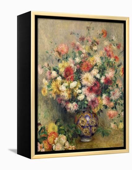 Dahlias-Pierre-Auguste Renoir-Framed Premier Image Canvas