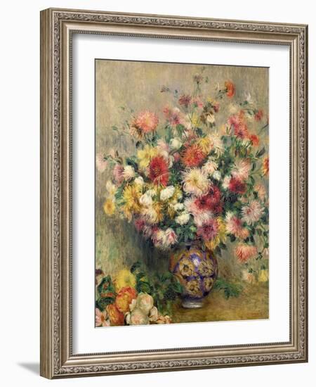 Dahlias-Pierre-Auguste Renoir-Framed Giclee Print