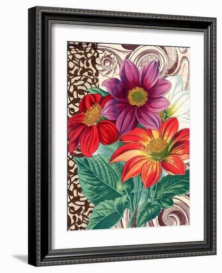 Dahlias-Piddix-Framed Art Print