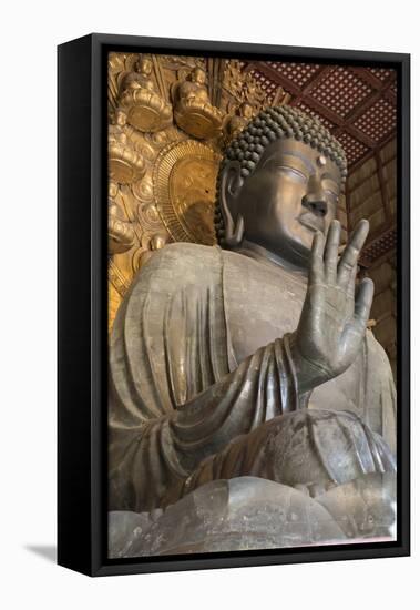 Daibutsu (Great Buddha) (Vairocana) Inside the Daibutsu-Den Hall of the Buddhist Temple of Todai-Ji-Stuart Black-Framed Premier Image Canvas