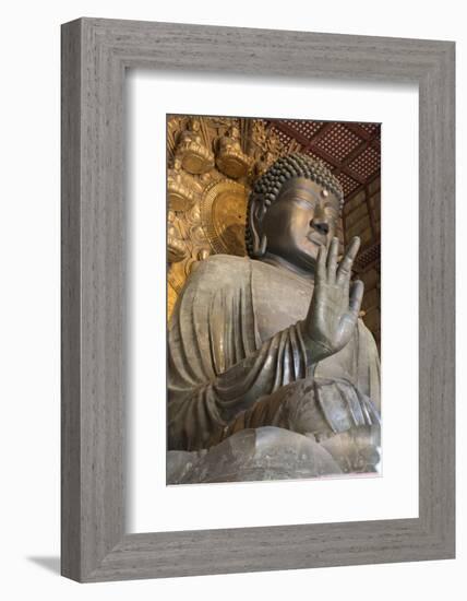 Daibutsu (Great Buddha) (Vairocana) Inside the Daibutsu-Den Hall of the Buddhist Temple of Todai-Ji-Stuart Black-Framed Photographic Print