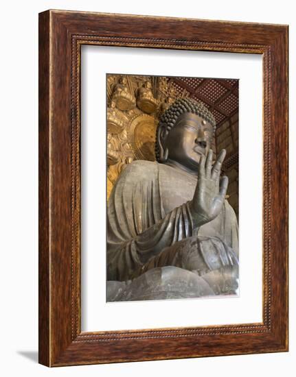 Daibutsu (Great Buddha) (Vairocana) Inside the Daibutsu-Den Hall of the Buddhist Temple of Todai-Ji-Stuart Black-Framed Photographic Print