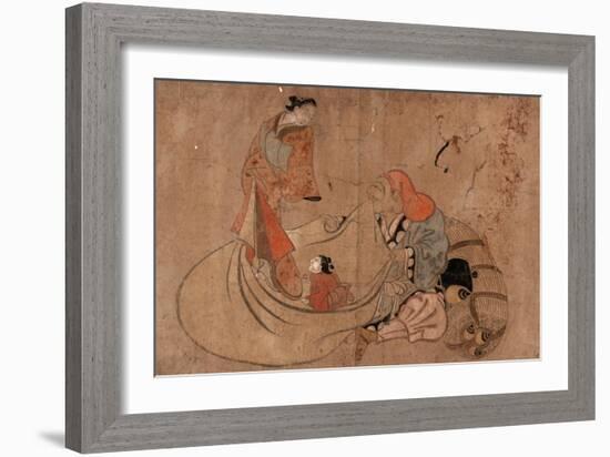 Daikoku to Yujo-Okumura Masanobu-Framed Giclee Print