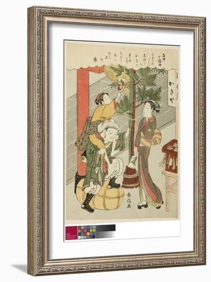 Daikokuten, from the Series 'The Seven Gods of Good Luck in Modern Life (Tosei Shichi Fukujin)', C.-Suzuki Harunobu-Framed Giclee Print