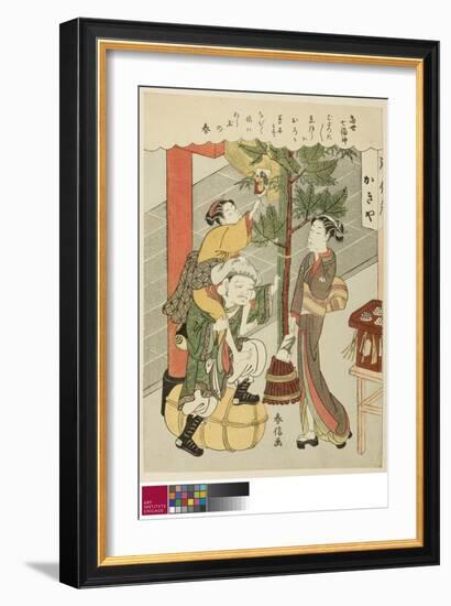 Daikokuten, from the Series 'The Seven Gods of Good Luck in Modern Life (Tosei Shichi Fukujin)', C.-Suzuki Harunobu-Framed Giclee Print