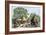 Daily Life in an African Village in the Congo Basin-null-Framed Giclee Print