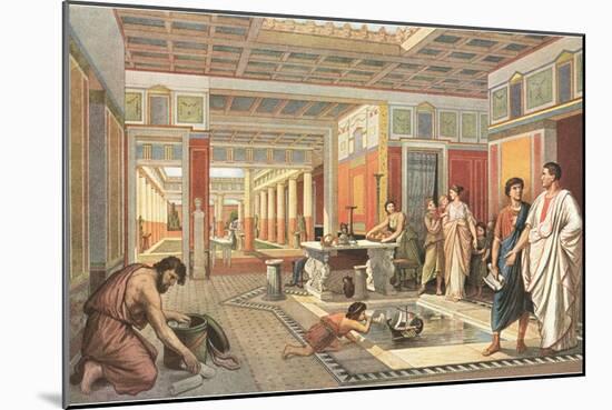 Daily Life in Pompeii-null-Mounted Art Print