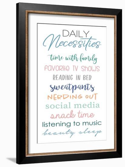 Daily Necessities on White-Anna Quach-Framed Art Print