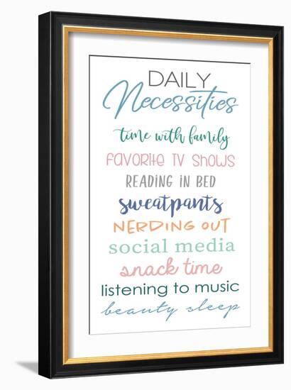 Daily Necessities on White-Anna Quach-Framed Art Print