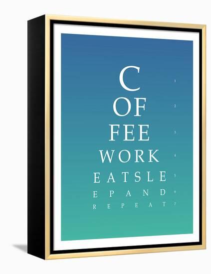 Daily Routine Eye Chart-null-Framed Stretched Canvas