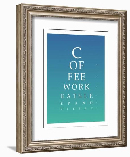 Daily Routine Eye Chart-null-Framed Premium Giclee Print