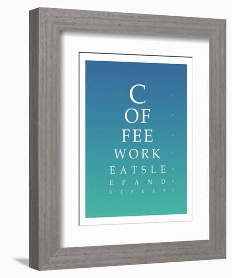 Daily Routine Eye Chart-null-Framed Premium Giclee Print