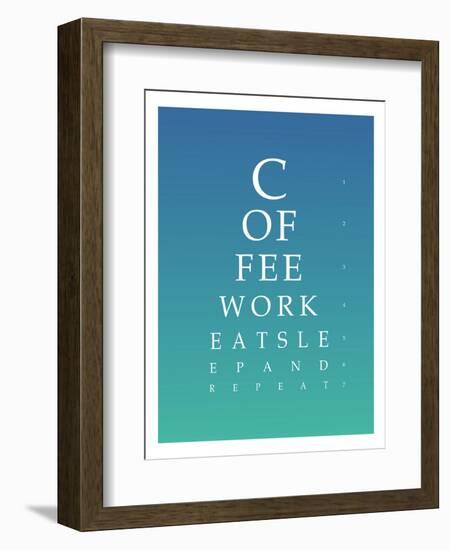 Daily Routine Eye Chart-null-Framed Premium Giclee Print