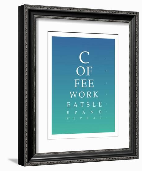 Daily Routine Eye Chart-null-Framed Art Print