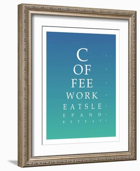 Daily Routine Eye Chart-null-Framed Art Print