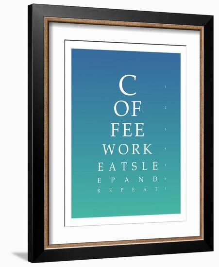 Daily Routine Eye Chart-null-Framed Art Print