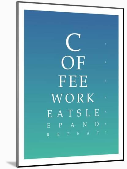 Daily Routine Eye Chart-null-Mounted Art Print