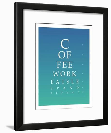 Daily Routine Eye Chart-null-Framed Art Print