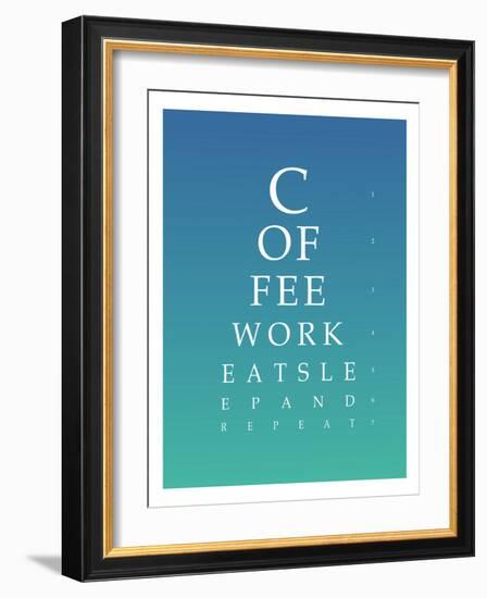 Daily Routine Eye Chart-null-Framed Art Print