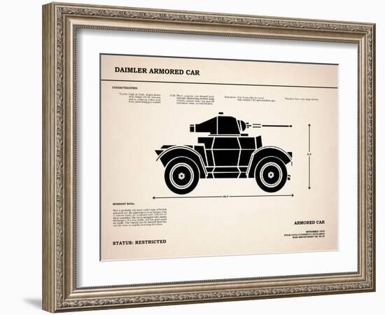 Daimler Armored Car-Mark Rogan-Framed Art Print