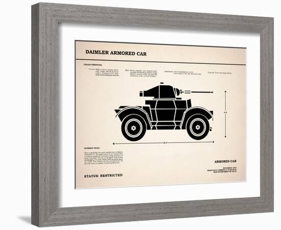 Daimler Armored Car-Mark Rogan-Framed Art Print