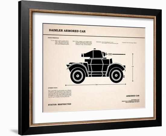 Daimler Armored Car-Mark Rogan-Framed Art Print