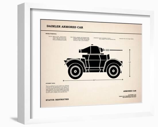 Daimler Armored Car-Mark Rogan-Framed Art Print