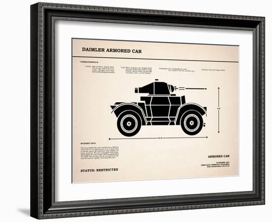 Daimler Armored Car-Mark Rogan-Framed Art Print