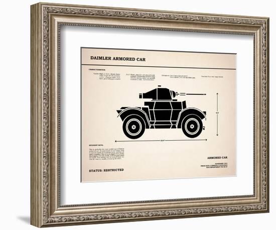 Daimler Armored Car-Mark Rogan-Framed Premium Giclee Print