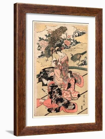 Daimyo No Okuzashiki-Utagawa Toyohiro-Framed Giclee Print