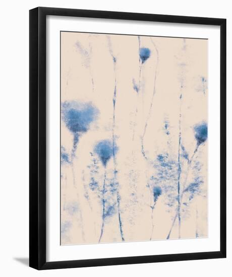 Dainty Blue-Tanuki-Framed Giclee Print