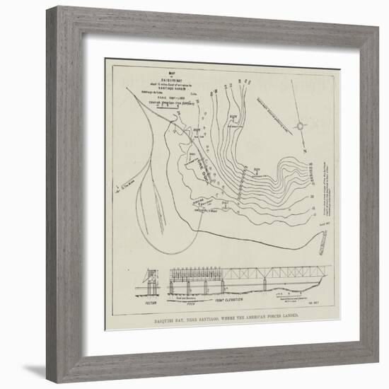 Daiquiri Bay, Near Santiago, Where the American Forces Landed-null-Framed Giclee Print