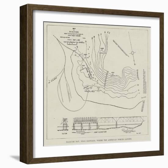 Daiquiri Bay, Near Santiago, Where the American Forces Landed-null-Framed Giclee Print