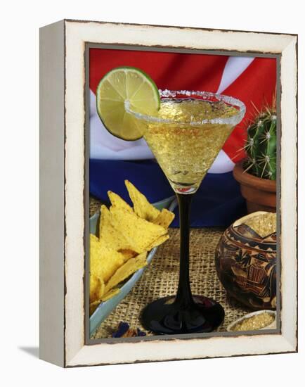 Daiquiri Cocktail and Cuban Flag, Caribbean-Nico Tondini-Framed Premier Image Canvas