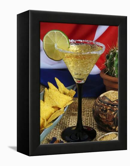 Daiquiri Cocktail and Cuban Flag, Caribbean-Nico Tondini-Framed Premier Image Canvas