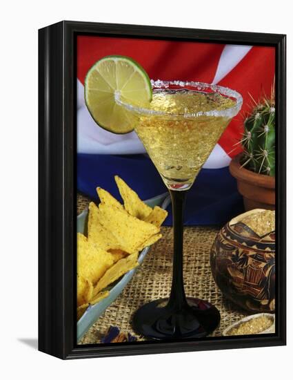 Daiquiri Cocktail and Cuban Flag, Caribbean-Nico Tondini-Framed Premier Image Canvas