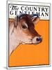 "Dairy Cow," Country Gentleman Cover, May 12, 1923-Charles Bull-Mounted Giclee Print