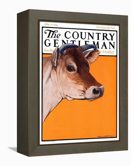 "Dairy Cow," Country Gentleman Cover, May 12, 1923-Charles Bull-Framed Premier Image Canvas