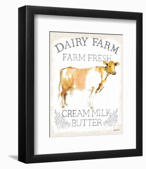 Dairy Farm burlap-Avery Tillmon-Framed Art Print