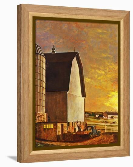 "Dairy Farm," July 19, 1947-John Atherton-Framed Premier Image Canvas