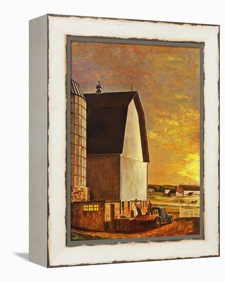 "Dairy Farm," July 19, 1947-John Atherton-Framed Premier Image Canvas