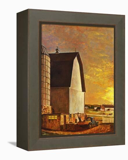 "Dairy Farm," July 19, 1947-John Atherton-Framed Premier Image Canvas