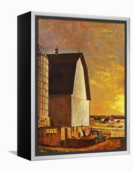 "Dairy Farm," July 19, 1947-John Atherton-Framed Premier Image Canvas