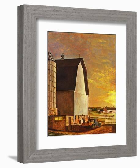 "Dairy Farm," July 19, 1947-John Atherton-Framed Giclee Print