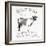 Dairy Farm Wood Black Cow Sq-Avery Tillmon-Framed Art Print